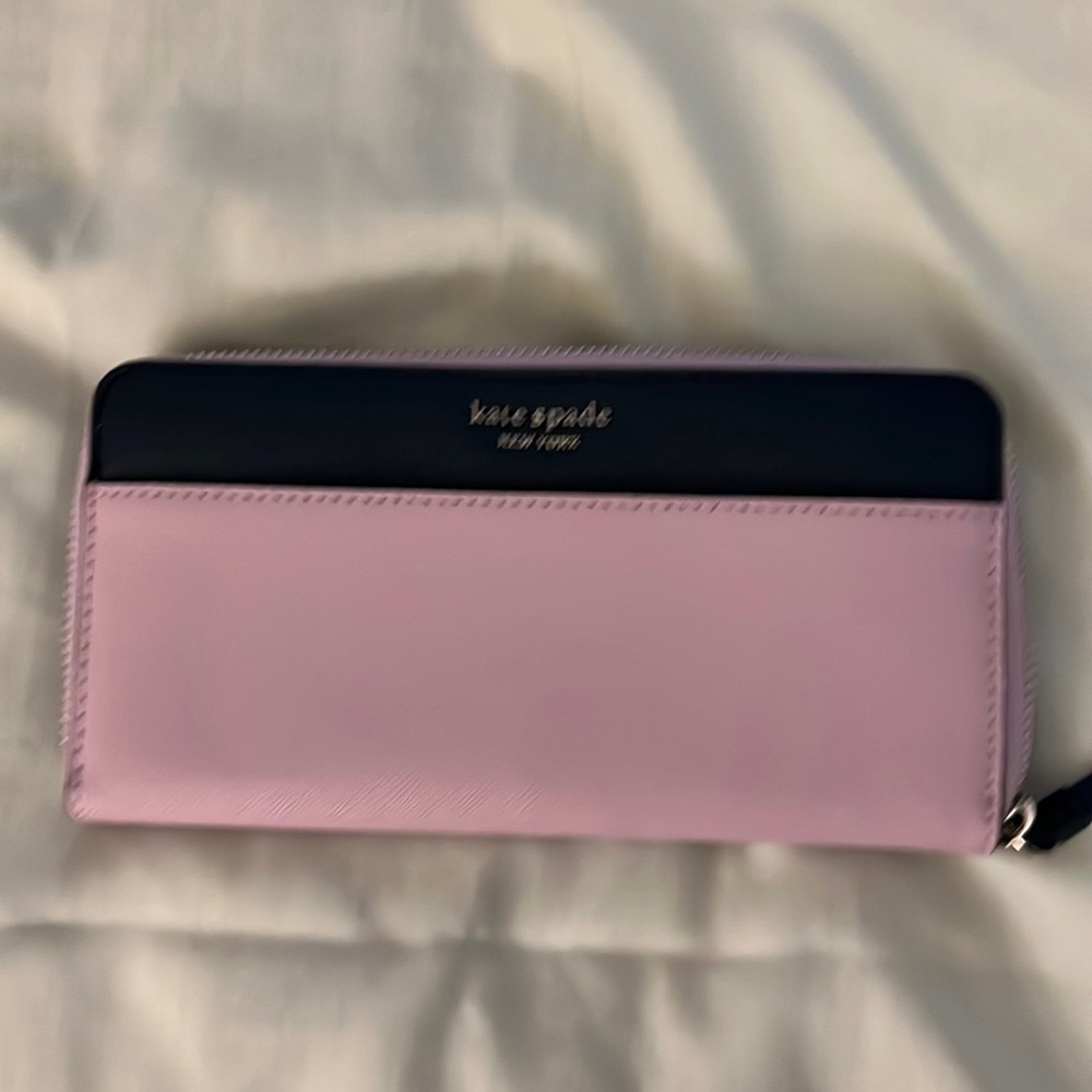 Kate Spade Large Continental Wallet Lavender/Navy NWT